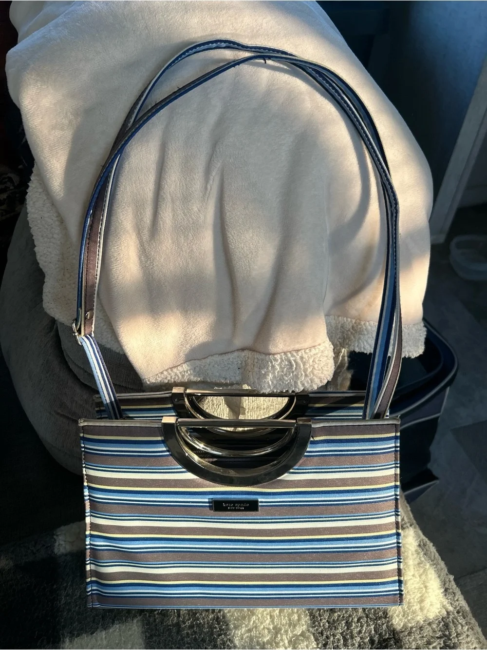 Vintage Kate Spade Multicolored Striped Handbag